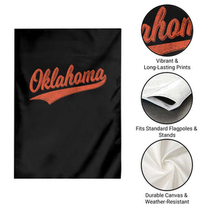 Vintage Oklahoma Orange Throwback Distressed Garden Flag Retro Classic OK State Pride TS02 Print Your Wear