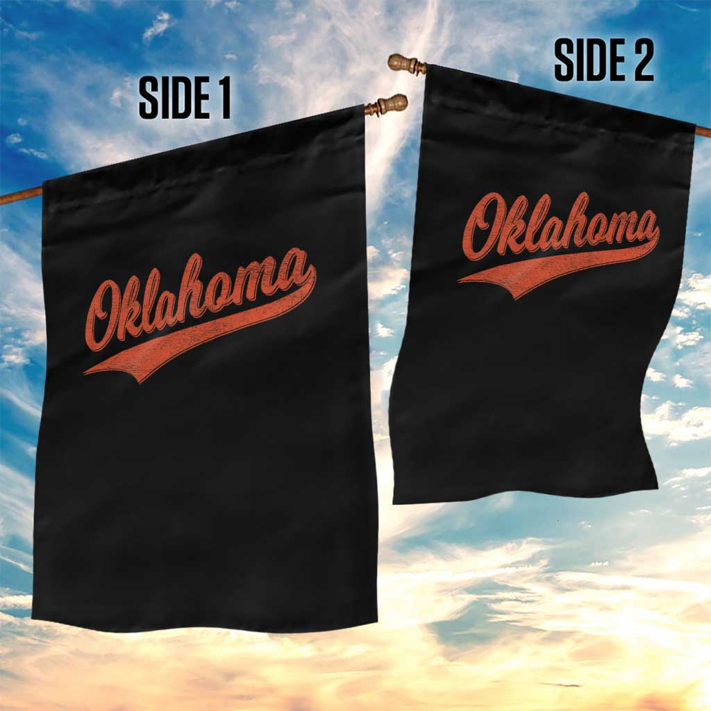 Vintage Oklahoma Orange Throwback Distressed Garden Flag Retro Classic OK State Pride TS02 Print Your Wear