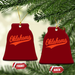 Vintage Oklahoma Orange Throwback Distressed Ceramic Ornament Retro Classic OK State Pride TS02 Print Your Wear
