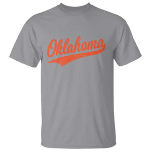 Vintage Oklahoma Orange Throwback Distressed T Shirt Retro Classic OK State Pride TS02 Sport Gray Print Your Wear