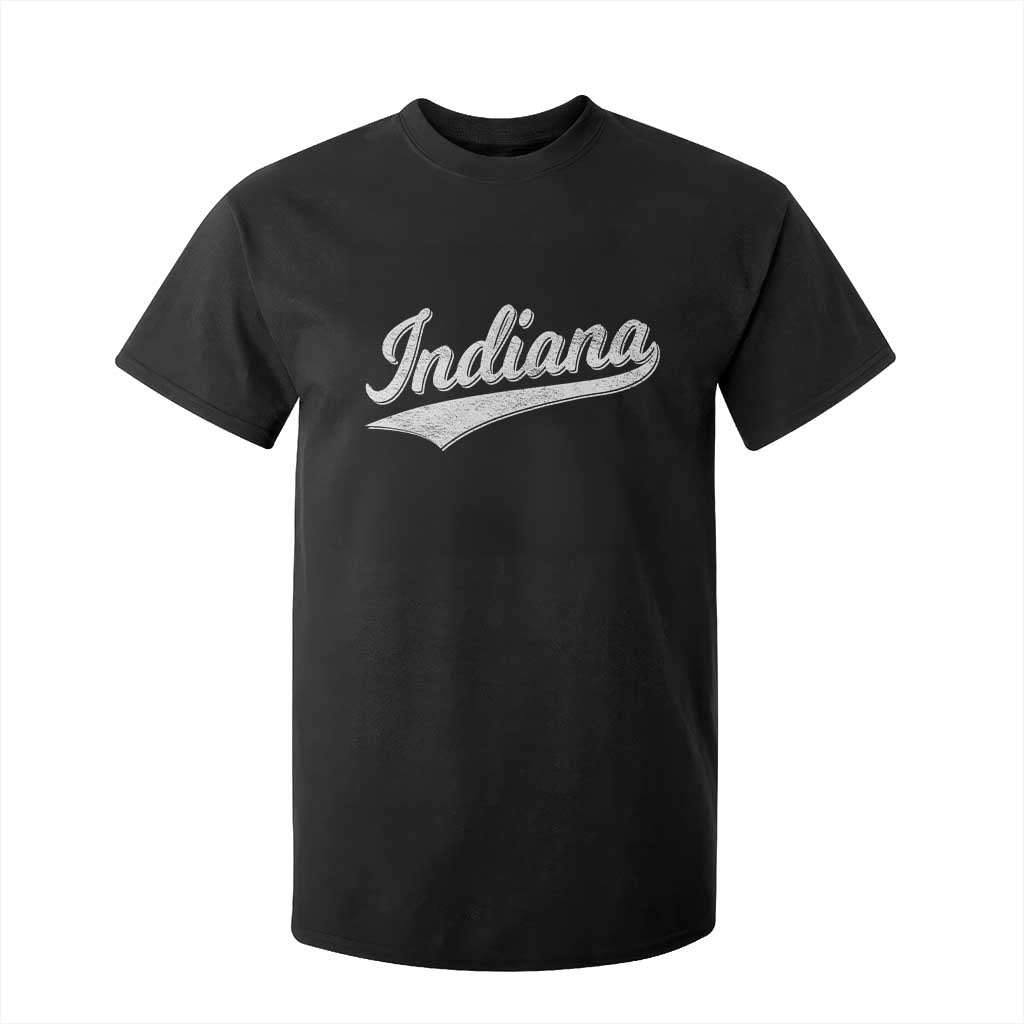 Vintage Indiana Retro Throwback Distressed T Shirt For Kid Retro Classic IN State Pride TS02 Black Print Your Wear