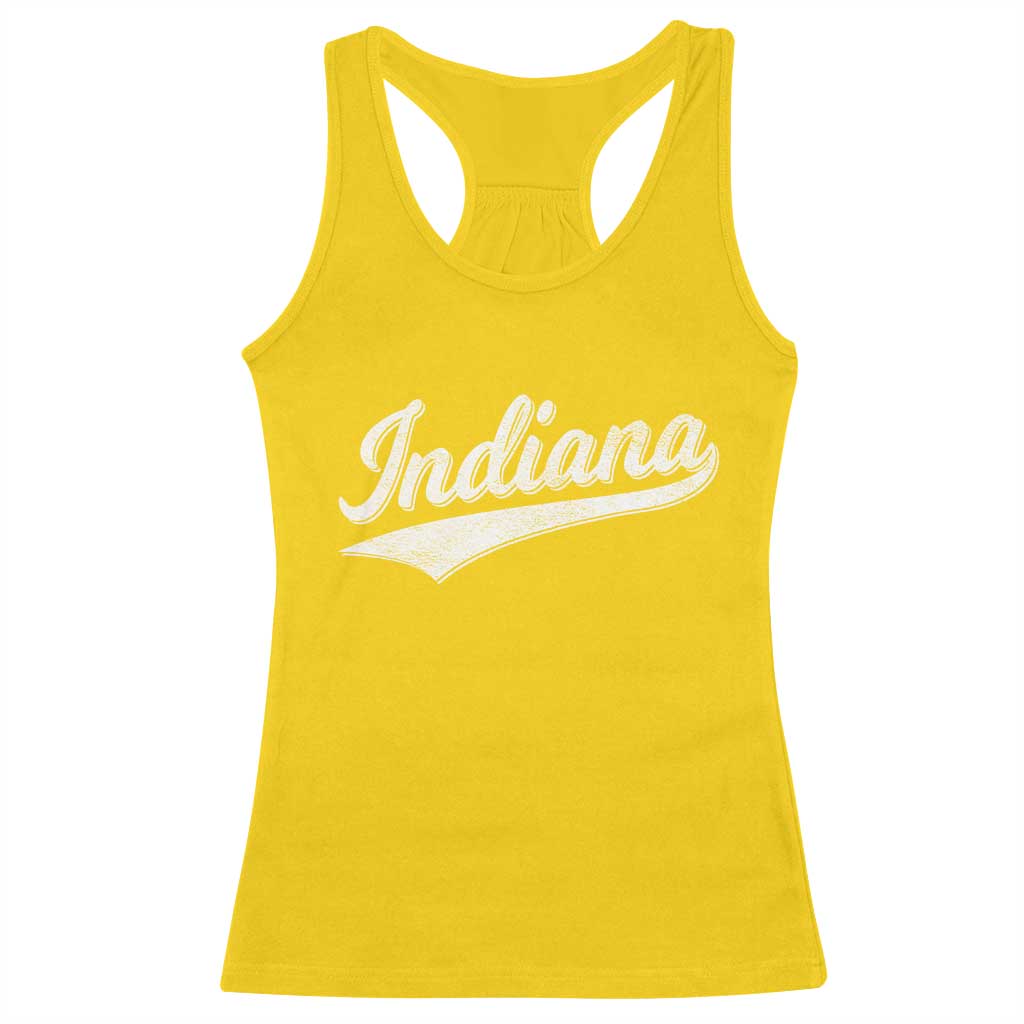 Vintage Indiana Retro Throwback Distressed Racerback Tank Top Retro Classic IN State Pride TS02 Daisy Print Your Wear