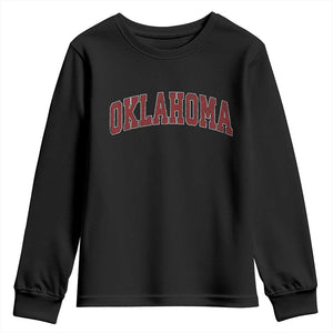 Vintage OKLAHOMA OK Youth Sweatshirt Retro Throwback Design Classic Athletic Sports TS02 Black Print Your Wear