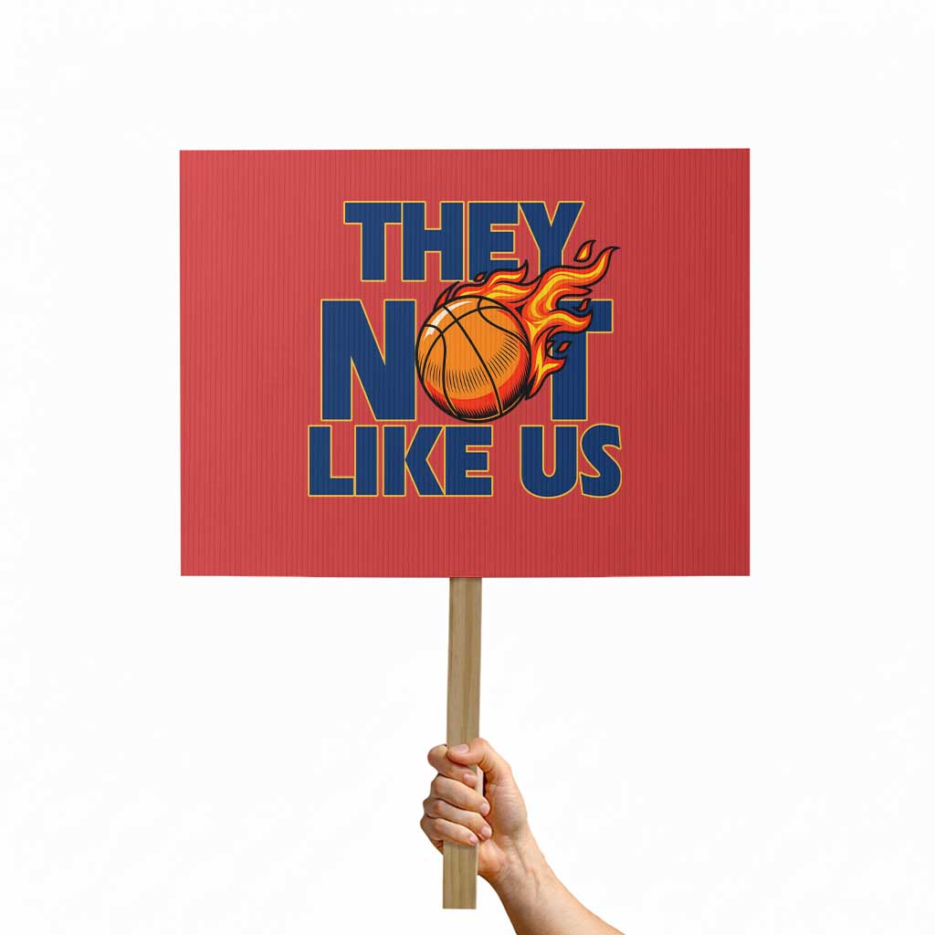They Not Like Us Basketball Protest Sign Fierce Flame Ball Graphic for Hooops Fans TS02 Horizontal 18