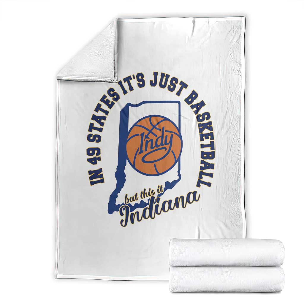 But This Is Indiana Basketball Throw Blanket Indy Hoops Pride Sport Lover TS02 White Print Your Wear
