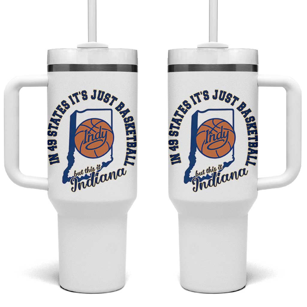 But This Is Indiana Basketball Tumbler With Handle Indy Hoops Pride Sport Lover TS02 One Size: 40 oz White Print Your Wear