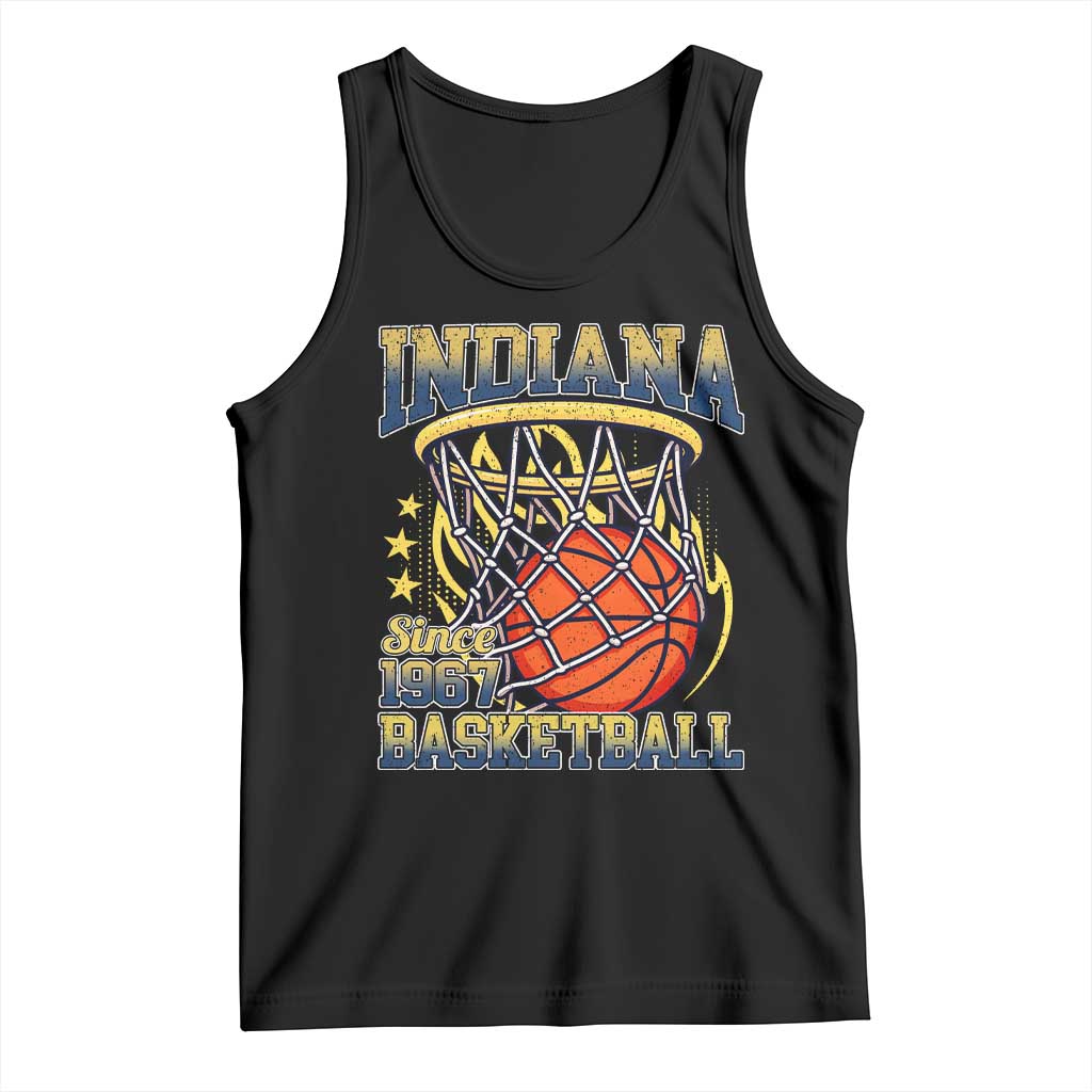 Indiana Basketball Flames Graphic Tank Top Vintage 1967 Fan Indy Hoops Pride TS02 Black Print Your Wear