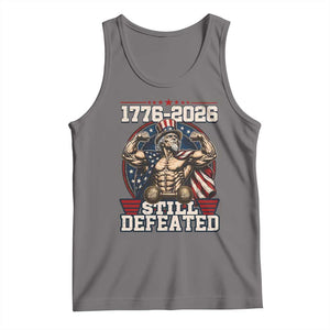 Still Undefeated 1776 to 2026 Muscular Uncle Sam Tank Top Buff Bodybuilder American Flag 250th Anniversary Semiquincentennial TS02 Deep Heather Print Your Wear