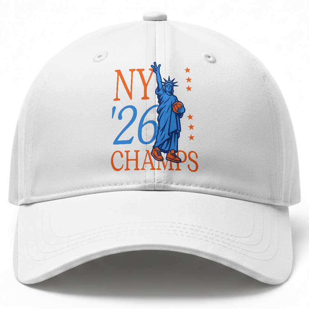 New York 2026 Pride Statue of Liberty Holding Basketball Graphic Baseball Cap Retro NY 26 Champs Sports Fans TS02 Print Your Wear