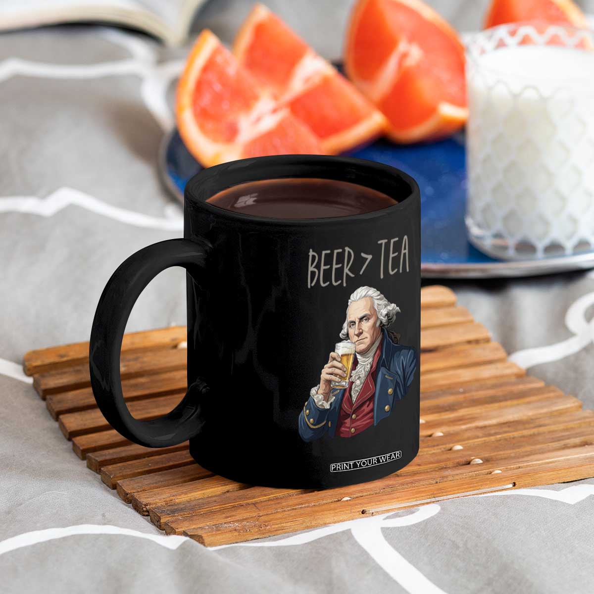 Beer Greater Than Tea Funny Founding Fathers Coffee Mug American History Drinking Boston Tea Party Sarcasm TS02 Print Your Wear