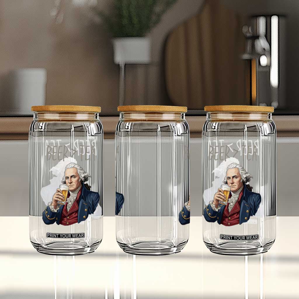 Beer Greater Than Tea Funny Founding Fathers Glass Can American History Drinking Boston Tea Party Sarcasm TS02 Print Your Wear