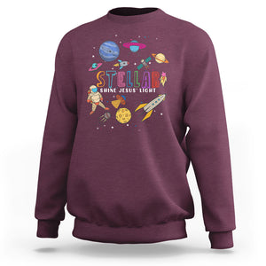 VBS Stellar Sweatshirt Stellar VBS Shine Jesus Light Vacation Bible School Space TS02 Printyourwear