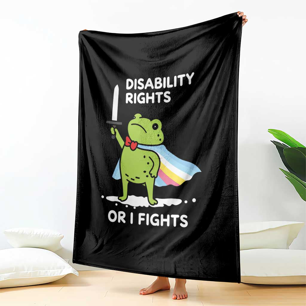 Funny Frog Disability Pride Flag Warrior Throw Blanket Disability Rights Or I Fights TS02 Print Your Wear