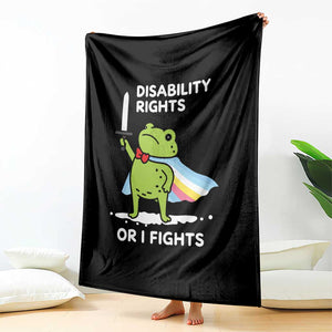 Funny Frog Disability Pride Flag Warrior Throw Blanket Disability Rights Or I Fights TS02 Print Your Wear