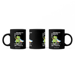Funny Frog Disability Pride Flag Warrior Coffee Mug Disability Rights Or I Fights TS02 Print Your Wear