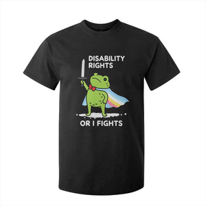 Funny Frog Disability Pride Flag Warrior T Shirt For Kid Disability Rights Or I Fights TS02 Black Print Your Wear