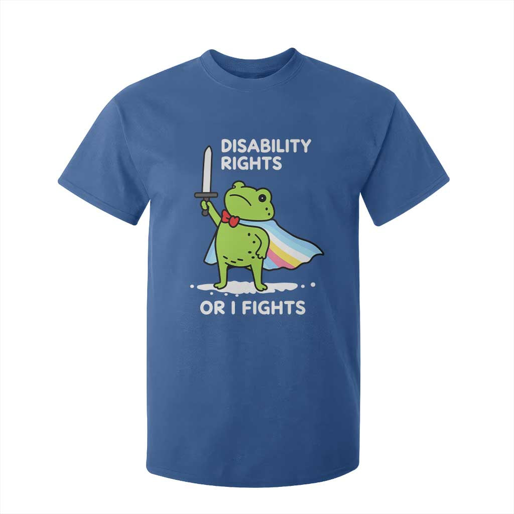 Funny Frog Disability Pride Flag Warrior T Shirt For Kid Disability Rights Or I Fights TS02 Royal Blue Print Your Wear