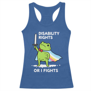 Funny Frog Disability Pride Flag Warrior Racerback Tank Top Disability Rights Or I Fights TS02 Royal Blue Print Your Wear