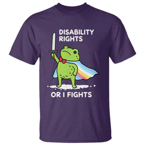 Funny Frog Disability Pride Flag Warrior T Shirt Disability Rights Or I Fights TS02 Purple Print Your Wear