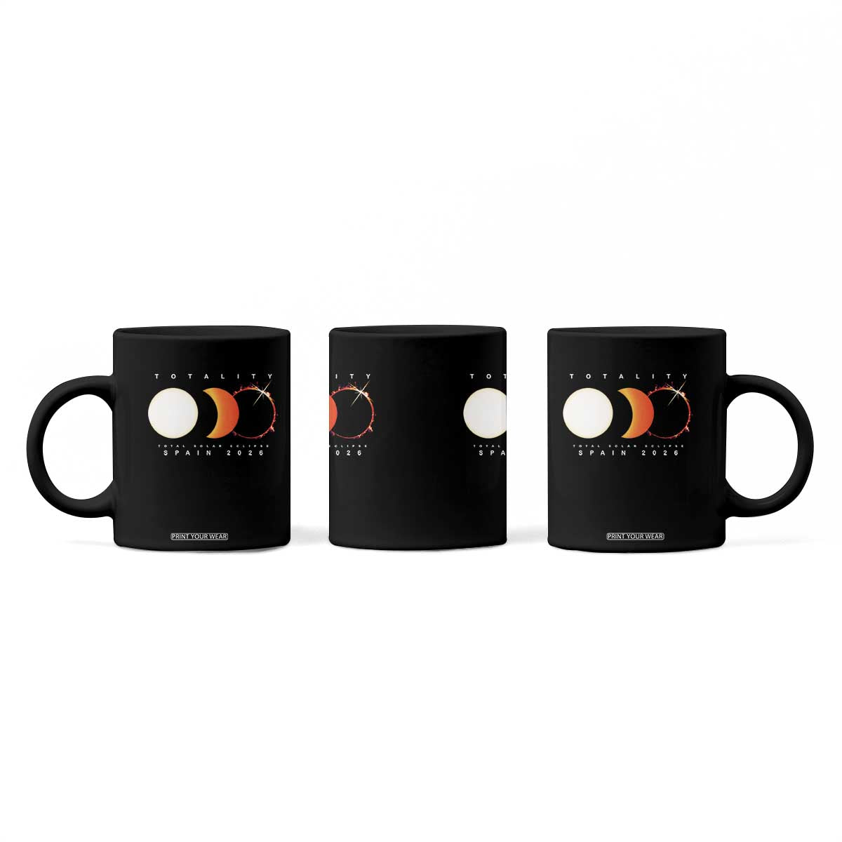 Spain Total Solar Eclipse 2026 Totality Coffee Mug Espana Travel Souvenir Astronomy Geek Gift TS02 Print Your Wear