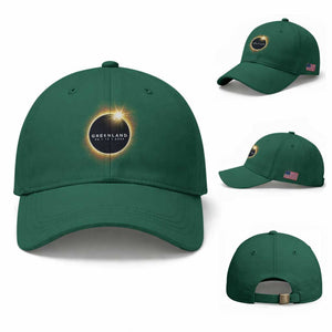 Greenland Total Solar Eclipse 2026 Baseball Cap Path of Totality Astronomy Gift TS02 Baseball Cap Universal Fit Irish Green Print Your Wear