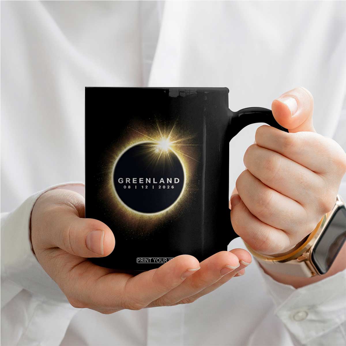 Greenland Total Solar Eclipse 2026 Coffee Mug Path of Totality Astronomy Gift TS02 Print Your Wear