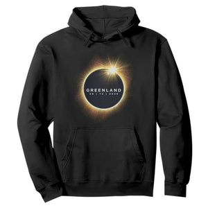 Greenland Total Solar Eclipse 2026 Hoodie Path of Totality Astronomy Gift TS02 Black Print Your Wear