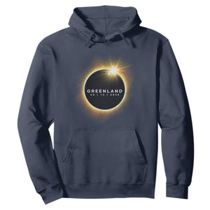 Greenland Total Solar Eclipse 2026 Hoodie Path of Totality Astronomy Gift TS02 Navy Print Your Wear