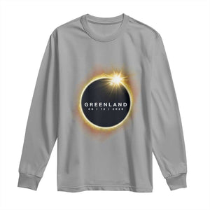 Greenland Total Solar Eclipse 2026 Long Sleeve Shirt Path of Totality Astronomy Gift TS02 Sport Gray Print Your Wear