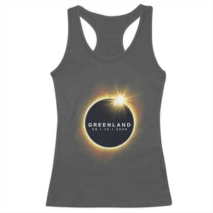 Greenland Total Solar Eclipse 2026 Racerback Tank Top Path of Totality Astronomy Gift TS02 Dark Heather Print Your Wear