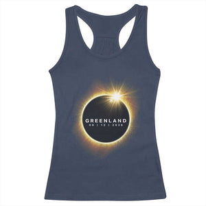 Greenland Total Solar Eclipse 2026 Racerback Tank Top Path of Totality Astronomy Gift TS02 Navy Print Your Wear