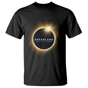 Greenland Total Solar Eclipse 2026 T Shirt Path of Totality Astronomy Gift TS02 Black Print Your Wear