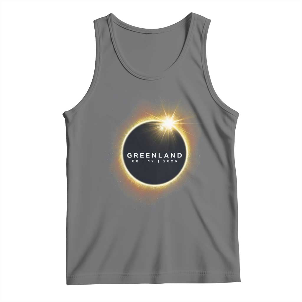 Greenland Total Solar Eclipse 2026 Tank Top Path of Totality Astronomy Gift TS02 Black Heather Print Your Wear