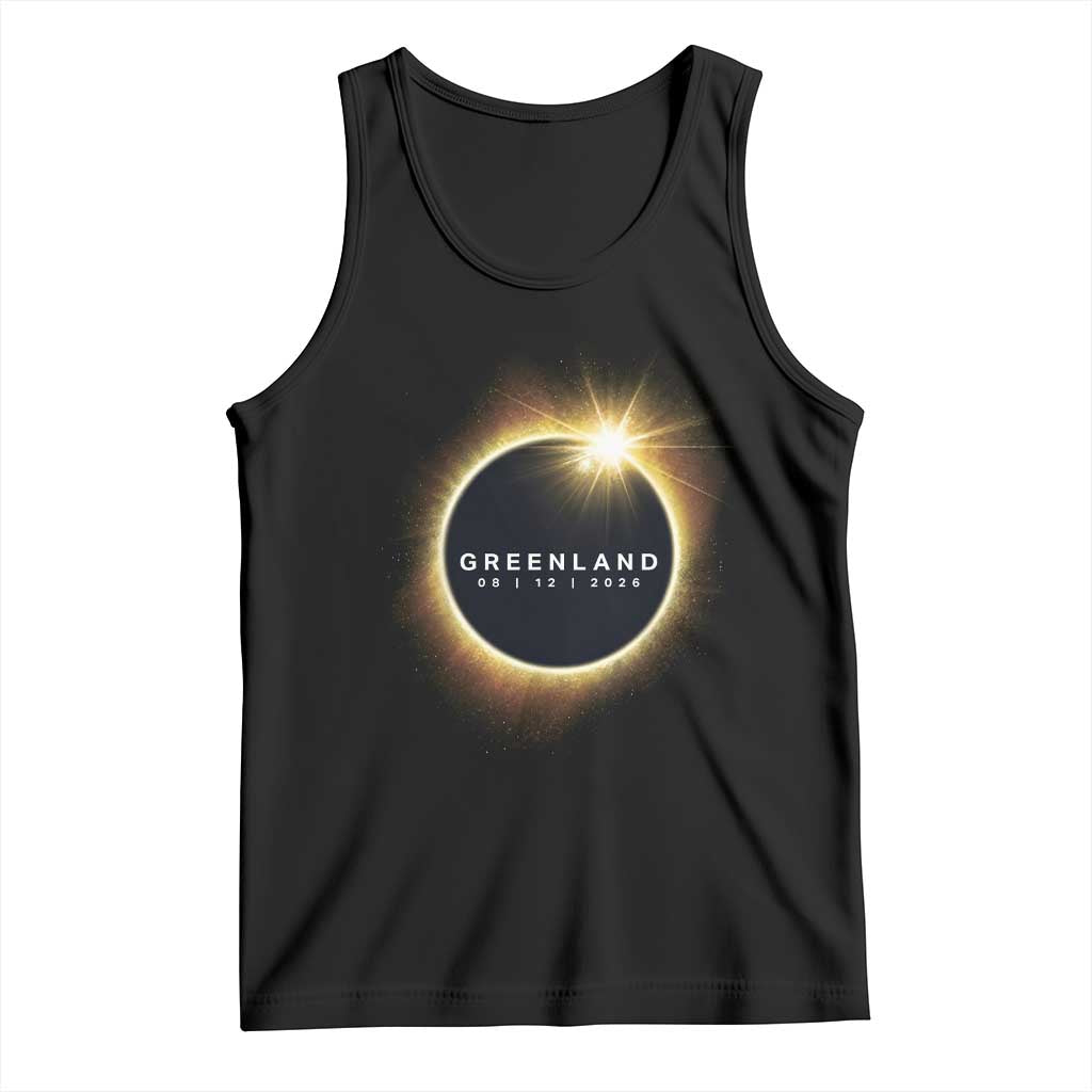 Greenland Total Solar Eclipse 2026 Tank Top Path of Totality Astronomy Gift TS02 Black Print Your Wear