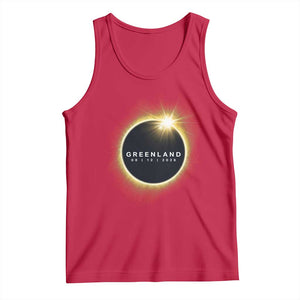 Greenland Total Solar Eclipse 2026 Tank Top Path of Totality Astronomy Gift TS02 Red Print Your Wear