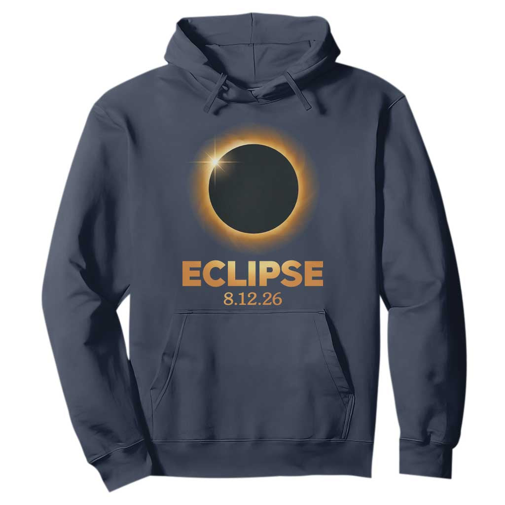 2026 Total Solar Eclipse Hoodie August 12 Totality Astronomy Souvenir TS02 Navy Print Your Wear