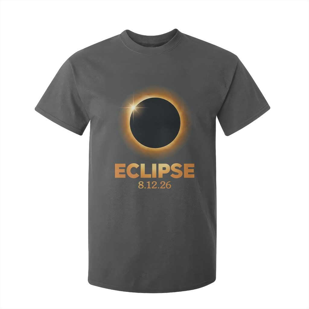2026 Total Solar Eclipse T Shirt For Kid August 12 Totality Astronomy Souvenir TS02 Dark Heather Print Your Wear