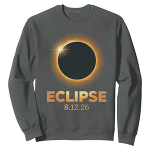 2026 Total Solar Eclipse Sweatshirt August 12 Totality Astronomy Souvenir TS02 Dark Heather Print Your Wear