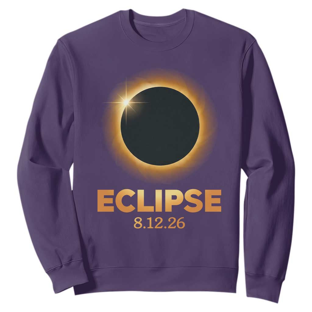 2026 Total Solar Eclipse Sweatshirt August 12 Totality Astronomy Souvenir TS02 Purple Print Your Wear
