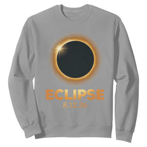 2026 Total Solar Eclipse Sweatshirt August 12 Totality Astronomy Souvenir TS02 Sport Gray Print Your Wear