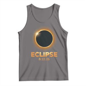 2026 Total Solar Eclipse Tank Top August 12 Totality Astronomy Souvenir TS02 Deep Heather Print Your Wear