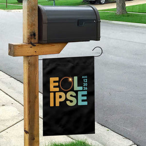 2026 Total Solar Eclipse Retro Typography Garden Flag August 12 Totality Astronomy Gift TS02 Print Your Wear