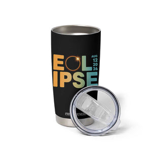2026 Total Solar Eclipse Retro Typography Tumbler Cup August 12 Totality Astronomy Gift TS02 Print Your Wear