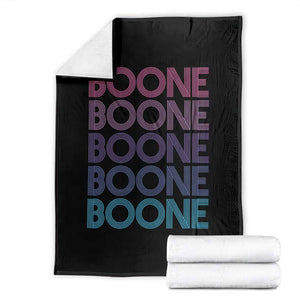 Retro Boone Name Lover Neon Gradient Typography Throw Blanket TS02 Black Print Your Wear