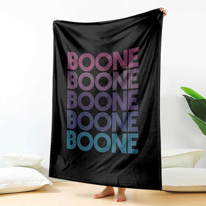Retro Boone Name Lover Neon Gradient Typography Throw Blanket TS02 Print Your Wear