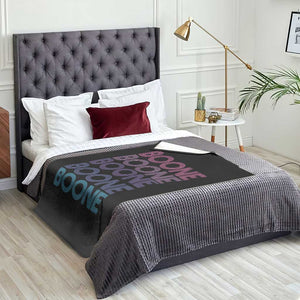 Retro Boone Name Lover Neon Gradient Typography Throw Blanket TS02 Print Your Wear