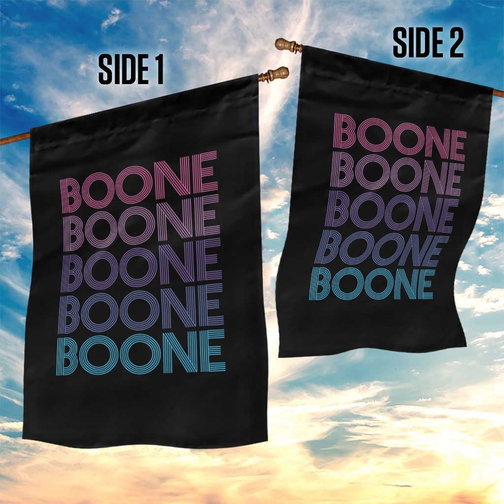 Retro Boone Name Lover Neon Gradient Typography Garden Flag TS02 Print Your Wear