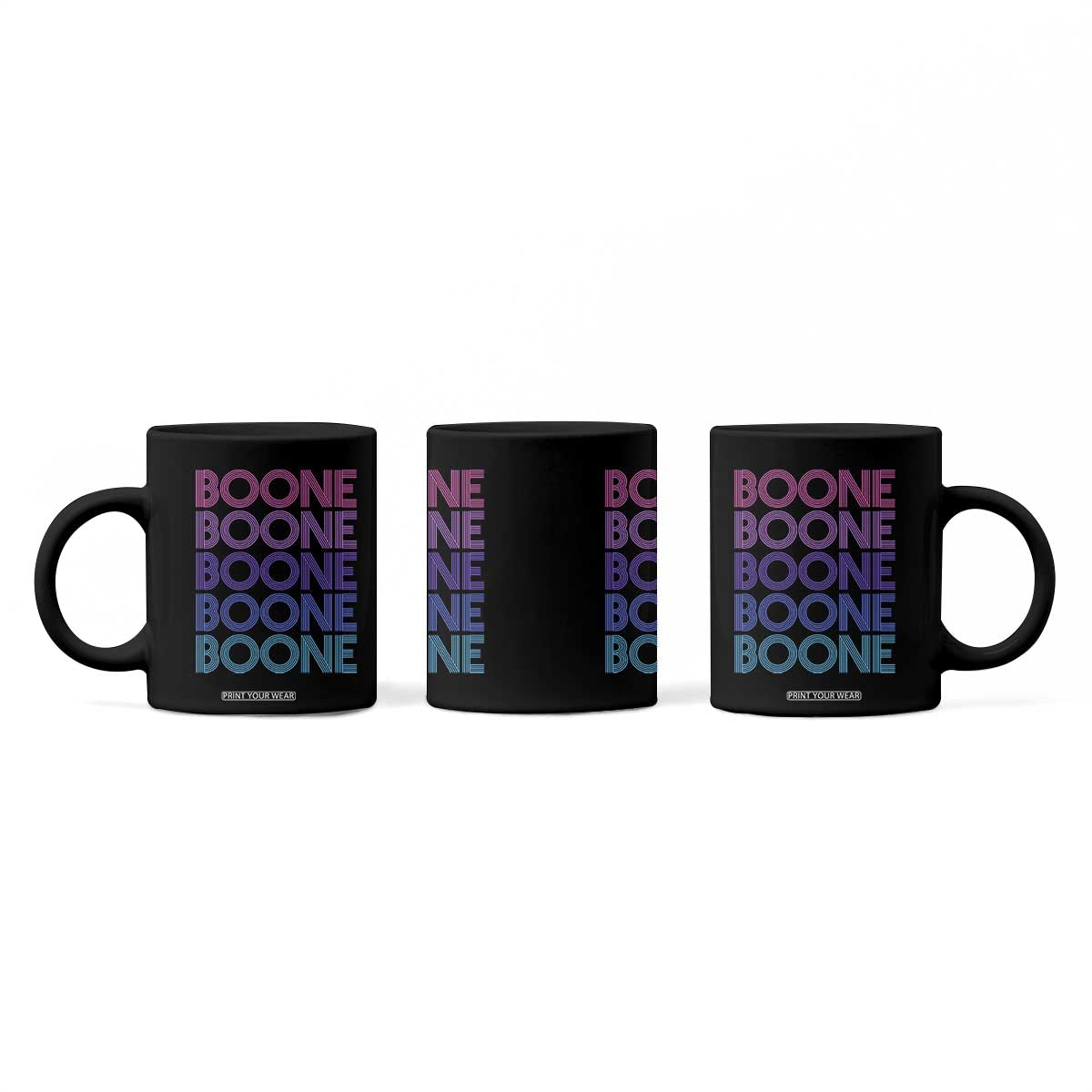 Retro Boone Name Lover Neon Gradient Typography Coffee Mug TS02 Print Your Wear