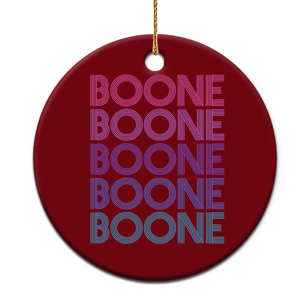 Retro Boone Name Lover Neon Gradient Typography Ceramic Ornament TS02 1pc Red Print Your Wear