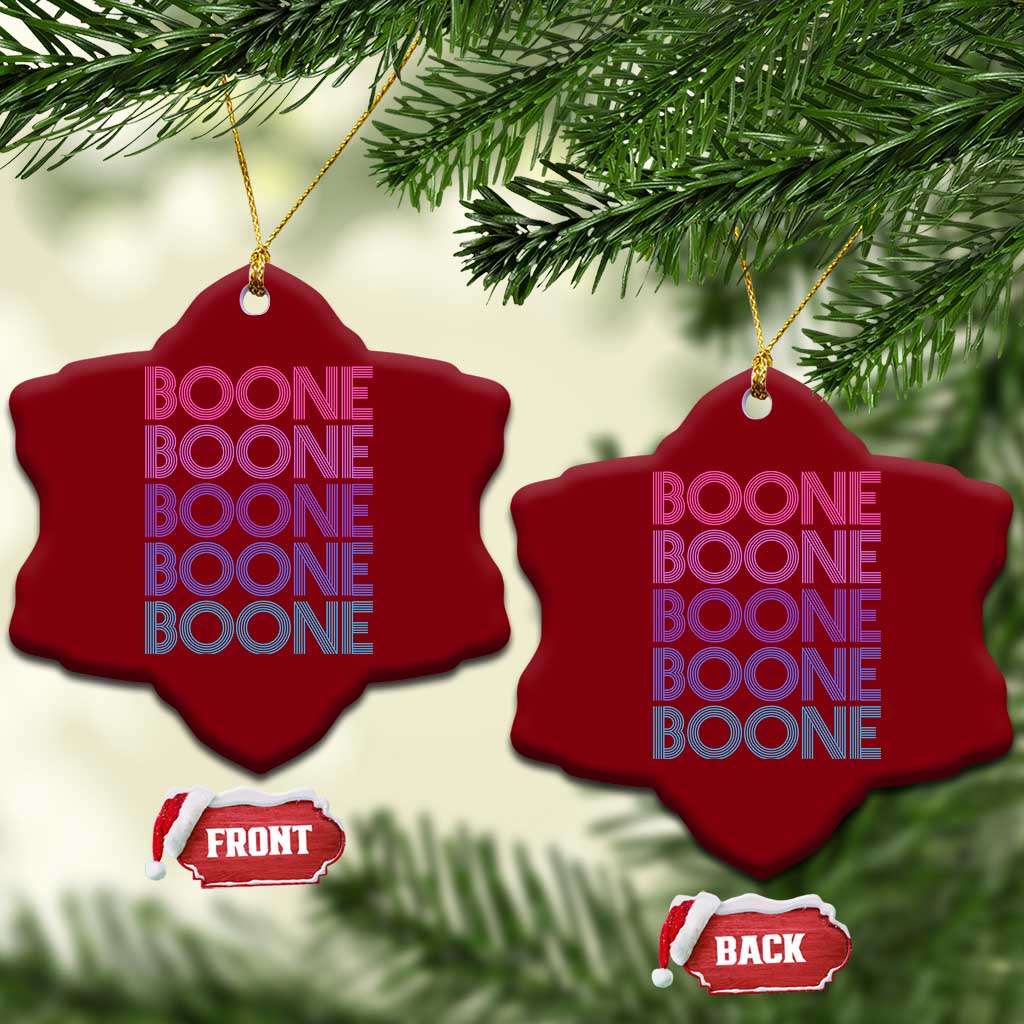 Retro Boone Name Lover Neon Gradient Typography Ceramic Ornament TS02 Print Your Wear